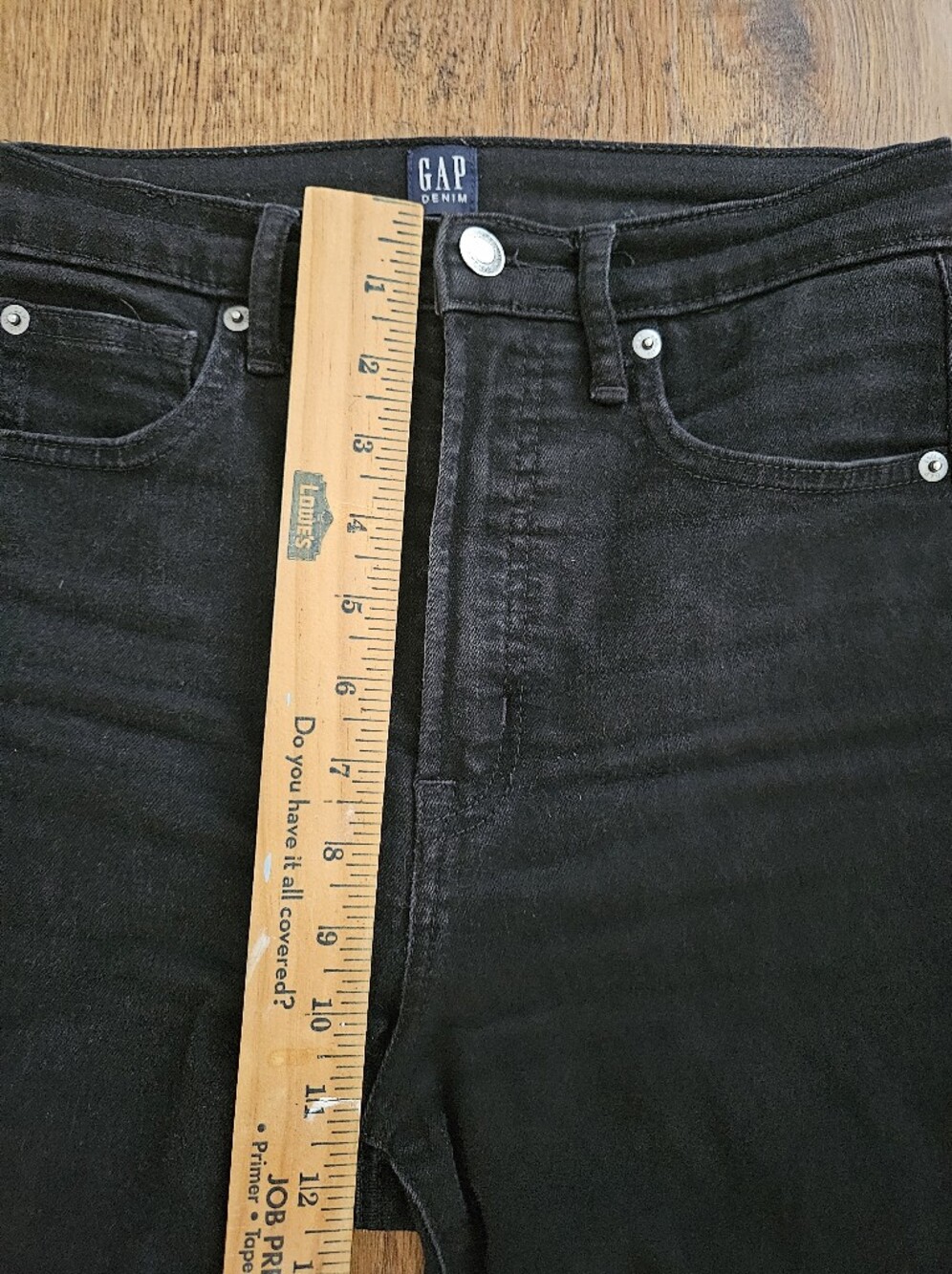 GAP High-Rise Black Skinny Women's Jeans, Size 2T, Inseam 30 - Picture 4 of 9